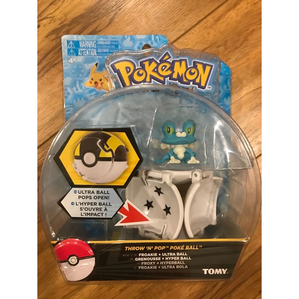 Froakie Throw N Pop Poke Ball Ultra Ball New TOMY Action Figure Toy Pokemon